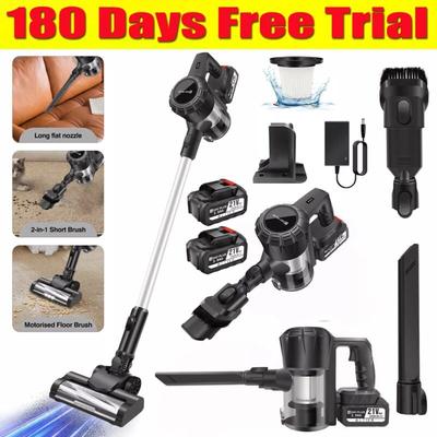 Dayplus - 3600W Staubsauger Akku Handstaubsauger kabellos beutellos Mit 2 x 3.0AH Akku Image