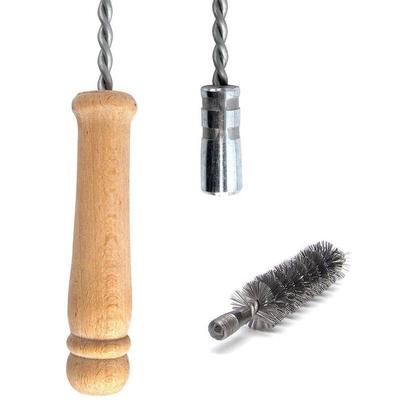 Holzbrink - Schubstange Kesselstab flexibel Holzgriff M12 Länge 80cm + 30 mm Heizkesselbürste Image