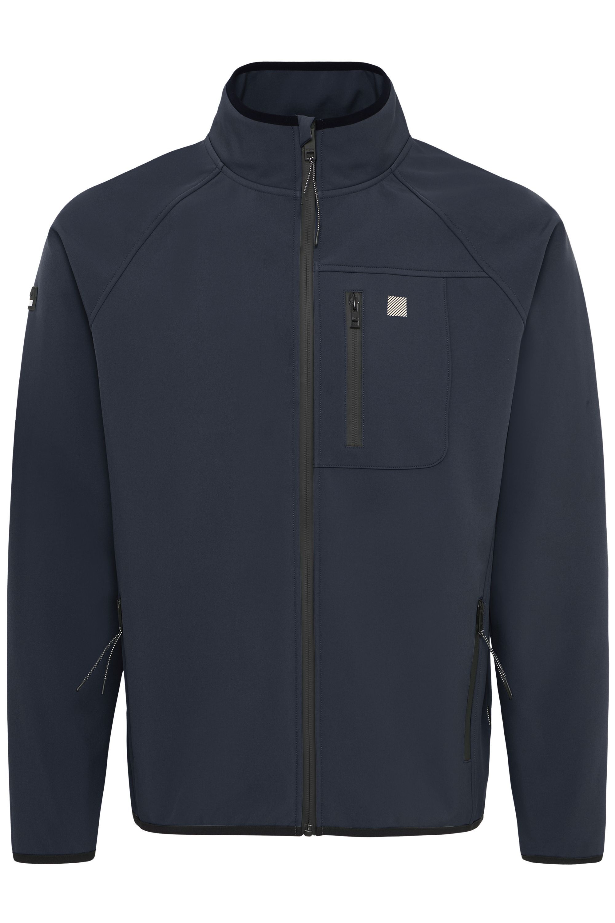 Softshelljacke SOLID "Softshelljacke SDSolane", Herren, Gr. M, blau (insignia blau), Obermaterial: 92% Polyester PES. 8% Elasthan EL., Casual, regular fit normal, Jacken Softshelljacke