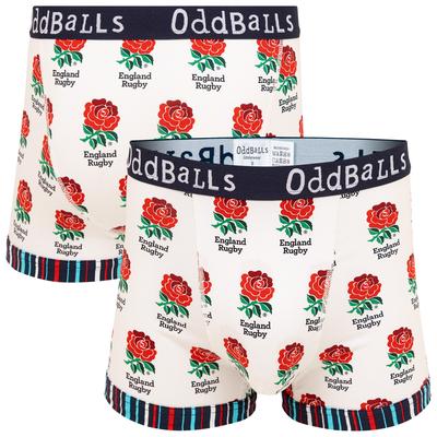 England Rugby Oddballs 24/25 Herren-Boxershorts – Weiß Image