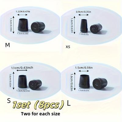 TEMU Silicone Heel Protector Set For High Heels - Anti-slip, Noise Reduction, Slimming Design In 4 Sizes