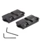 Base di montaggio adattatore per cannocchiale da 2 pezzi da 11 mm a coda di rondine da 20 mm Convertitore per montaggio su guida Picatinny Weaver da 9,5 mm -10 mm a coda di rondine