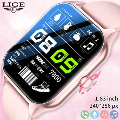 Lige neue wasserdichte Smartwatch Frauen im Freien Militär Smartwatch Männer Fitness Sport Armband Frauen Smartwatch Bluetooth-Anruf