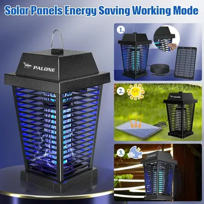 4500V elektrische Mücke Zapper Solar Bug Zapper im Freien aktualisiert Fly Zapper Indoor wiederauf ladbare Mücken vernichter mit Solar panel