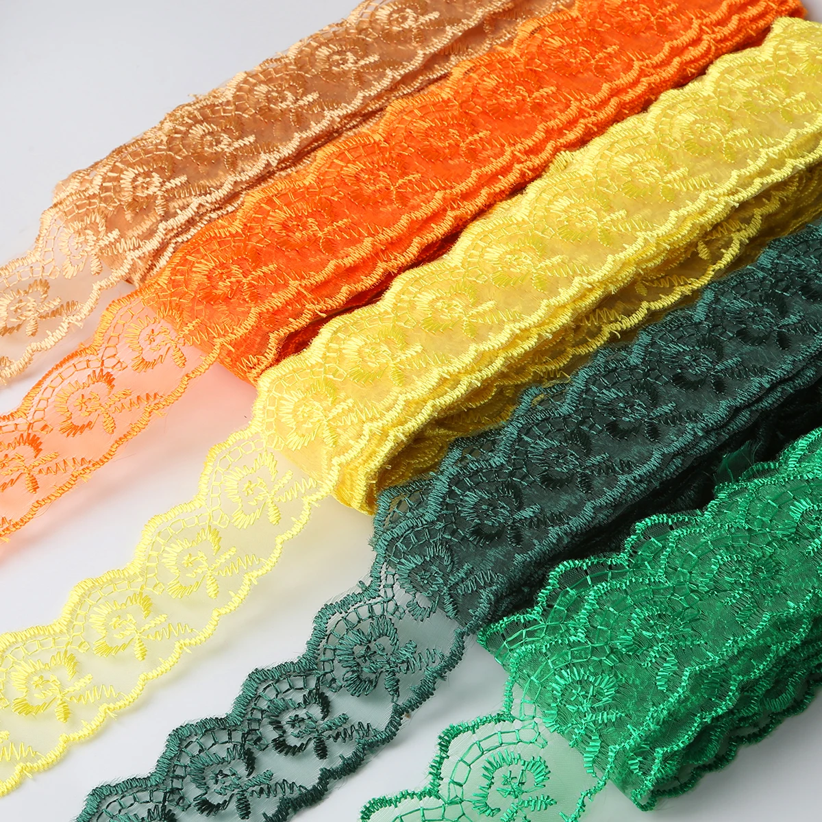 10 Yards 40mm breite mehrfarbige Stickerei Spitze Band Trim Stoff DIY Choker Kleidung Hochzeits kleid Party Dekor Näh zubehör Image