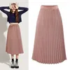 Neue Frauen Sommer Chiffon Midi Rock Rüschen Vintage Große Große Plus Größen Casual Elegante Party Mode Lose Röcke
