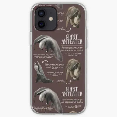 Giant Anteater Fun Facts Iphone Tough Ca Phone Case Customizable for iPhone X XS XR Max 11 12 13 14 Pro Max Mini 6 6S 7 8 Plus