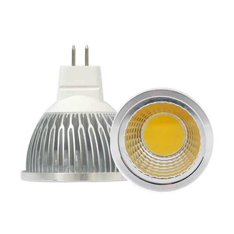 LED-Lampe Licht mr16 Cob Scheinwerfer 3w 5w DC 12v 3000k 4000k 6500k warmweiß Natur weiß kühl weiß Lampe Scheinwerfer 10 stücke
