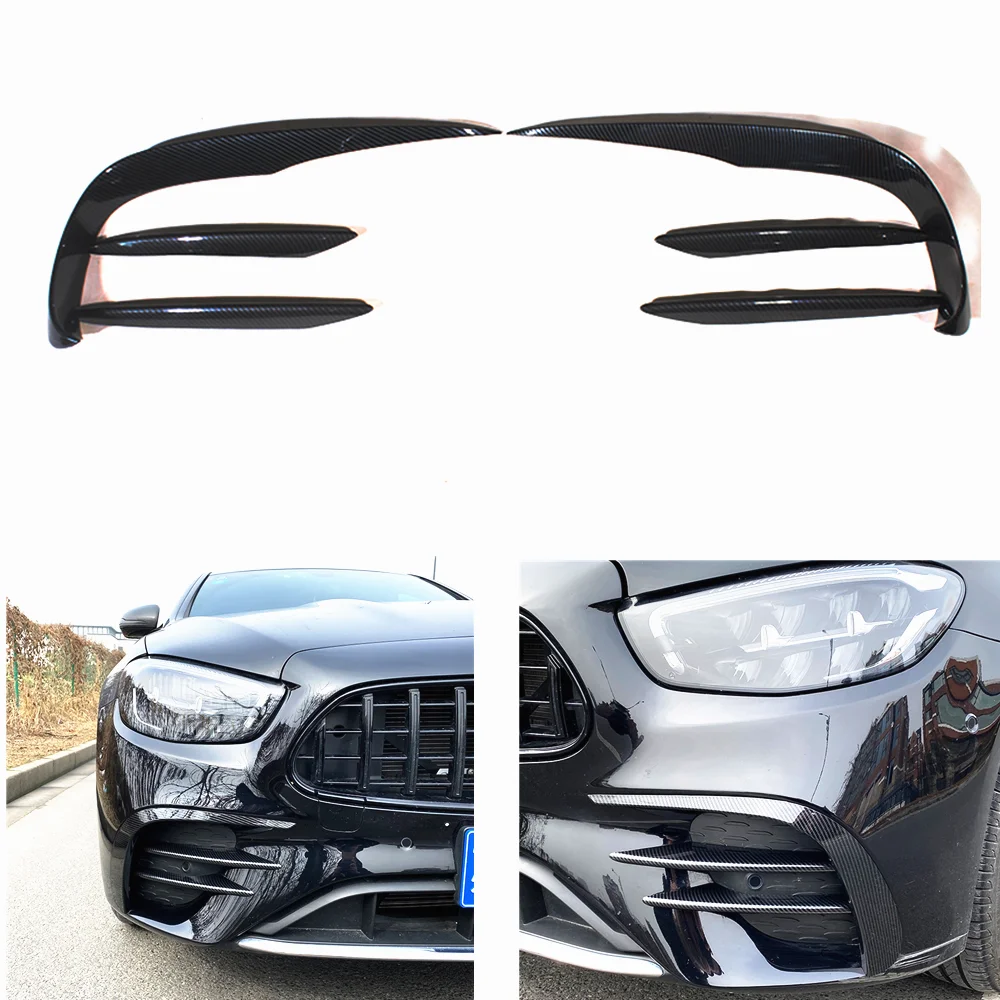Vordere Stoßstange Entlüftung verkleidung Nebels chein werfer Spoiler rahmen Grill Splitter Stirn für Mercedes Benz E Klasse W213 E260 E300 2014-2016 Image