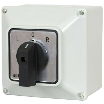 Adelid - Universal-Nockenschalter L-0-R Drehschalter im Gehäuse 16A 230/400V 3 Phasen 3 Positionen Image