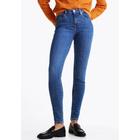 Skinny-fit-Jeans TOMMY HILFIGER "HERITAGE COMO SKINNY RW", Damen, Gr. 31, Länge 34, blau (nos mid blau), Denim/Jeans, Obermaterial: 95% Baumwolle, 4% Elastomultiester, 1% Elasthan, unifarben, casual, skinny fit lang, Jeans, mit Tommy Hilfiger...