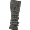 Beinstulpen CAPELLI NEW YORK, Damen, grau, Materialmix, unifarben, Stulpen, mit zauberhaftem Zopfmuster