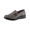 Slipper LORETTA, Damen, Gr. 39, grau, Leder, sportlich, Schuhe Slipper