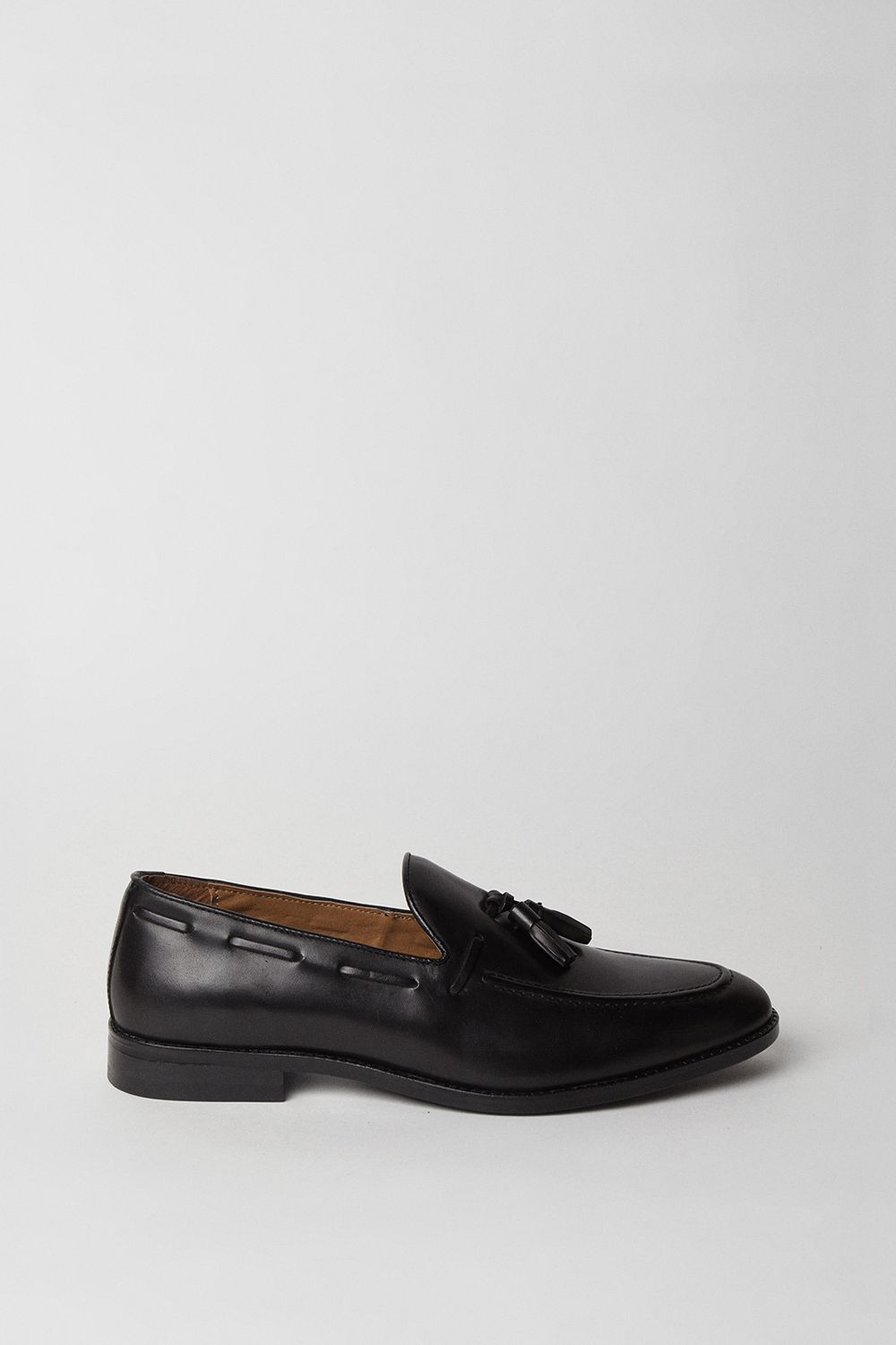 Burton Mens Black Tassel Penny Loafers - Size UK 9 | Burton Sale | Discount Designer Brands