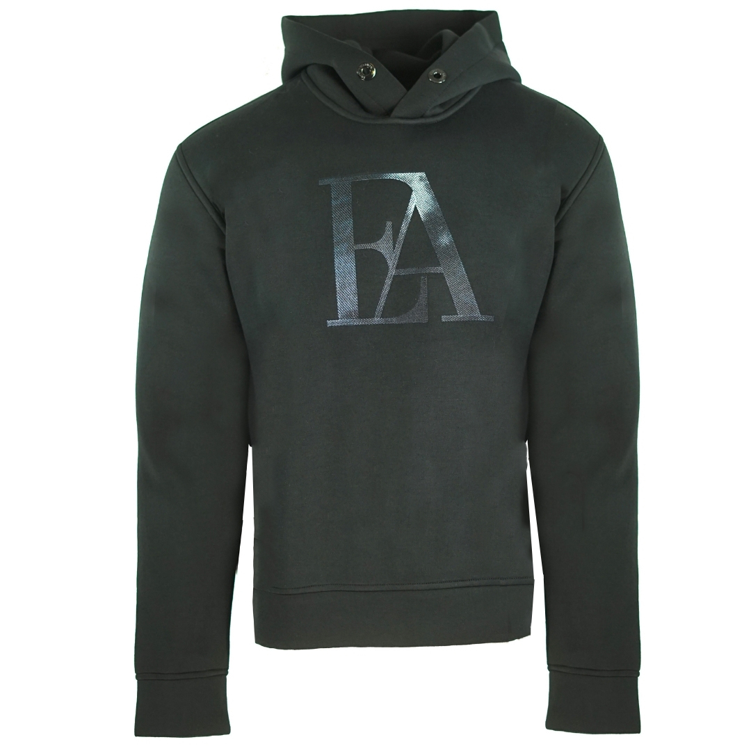 Emporio Armani Große Adler Logo Schwarz Hoodie