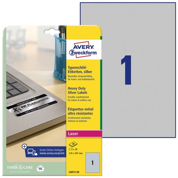 Avery Zweckform 20% AKTION: 20er-Pack Typenschild-Etiketten »L6013-20« Image