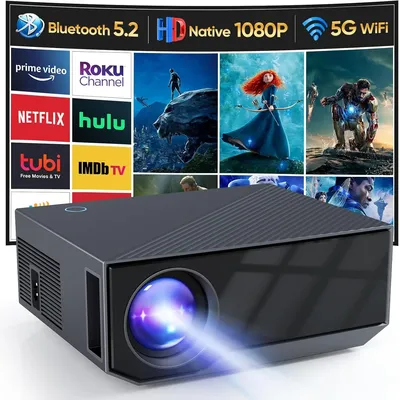 ZDK 4K & 1080P projector, equipped with Wifi and Bluetooth. 18000L high brightness enables a 300"