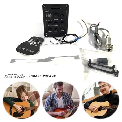 201 Classic Acoustic Guitar EQ Equalizer Guitar Piezo Pickup Onboard Preamp System 4 Band Guitar