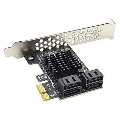 4 Port SATA III PCIe Expansion Card 6Gbps SATA 3.0 to PCI-e 1X Controller Card PCI Express Adapter