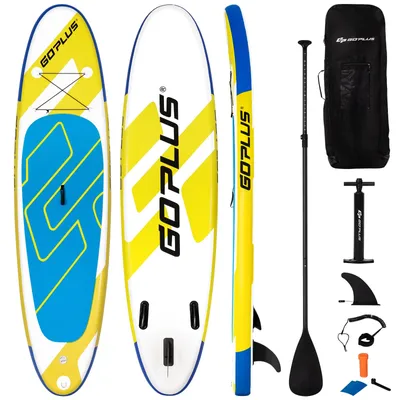 11ft Inflatable Stand Up Paddle Board 6" Thick W/Leash Backpack Aluminum Paddle