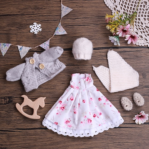 handgemachtes Waldorf Puppenkleiderset für 12 Zoll Puppe handgemachte Muppet Puppe für Weihnachtsgeschenke Image