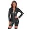 Bodysuit Einteiler Onesie-Kostüm Karnevalskostüm Damen Glänzend Metallisch Reißverschluss Elasthan Kostüm für Leistung Club Pole Dance Halloween Karneval Erwachsene