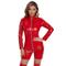 Bodysuit Einteiler Onesie-Kostüm Karnevalskostüm Damen Glänzend Metallisch Reißverschluss Elasthan Kostüm für Leistung Club Pole Dance Halloween Karneval Erwachsene