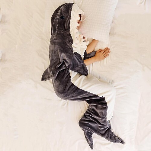 Karnevalskostüm 2026 Tier Hai Zeichentrick Karneval Kigurumi-Pyjamas Ausgefallene Kostüme Onesie-Kostüm Cosplay Warm Charme Lustiges Kostüm Erwachsene Unisex Männer und Frauen Halloween Karneval Image