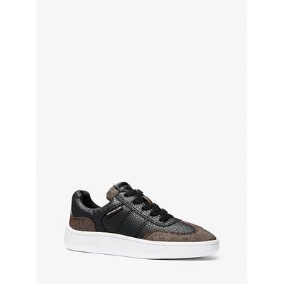 Michael Kors Kai Mixed-Media Sneaker Brown 5.5