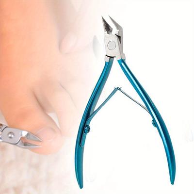 TEMU Ingrown Toenail Tool - 1pc Straight Blade Stainless Steel Nail Clipper With Sharp Pointed Tip For Thick Nails, Wide Jaw Toenail Cutter, Professional Podiatry Tool, Unscented Image