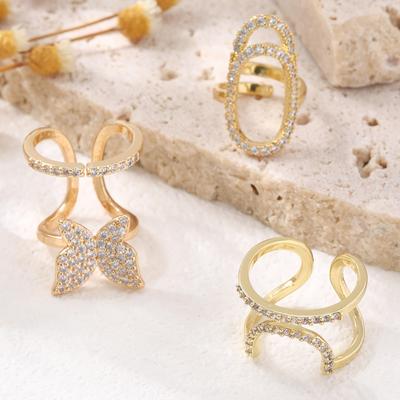 TEMU [3pcs Fashion Set] 3pcs Fashion Set, Women's Creative Nail Art Jewelry, Open Cuff Rings, Nail Decoration Accessories Kit, No Scent, Tool & Accessory Function Image