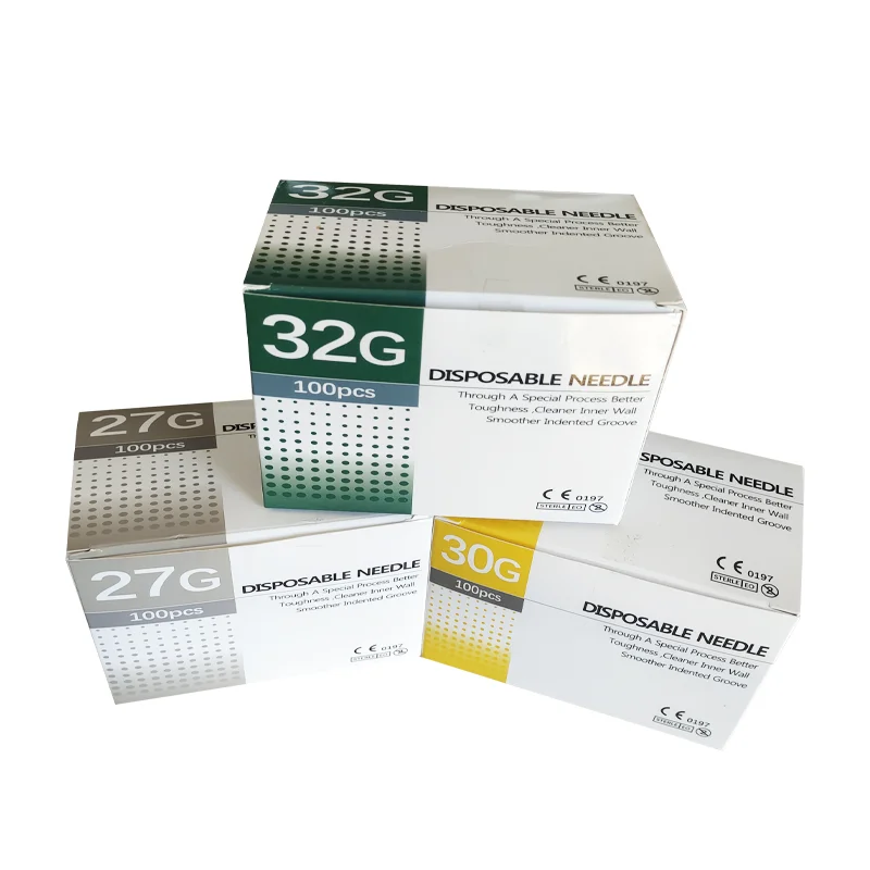 Sterile schmerzlose Einweg-Kleinnadel 32G 4 mm 13 mm 6 mm zum Bewässern der Zähne 32G Einzelverpackte kleine Nadel Image