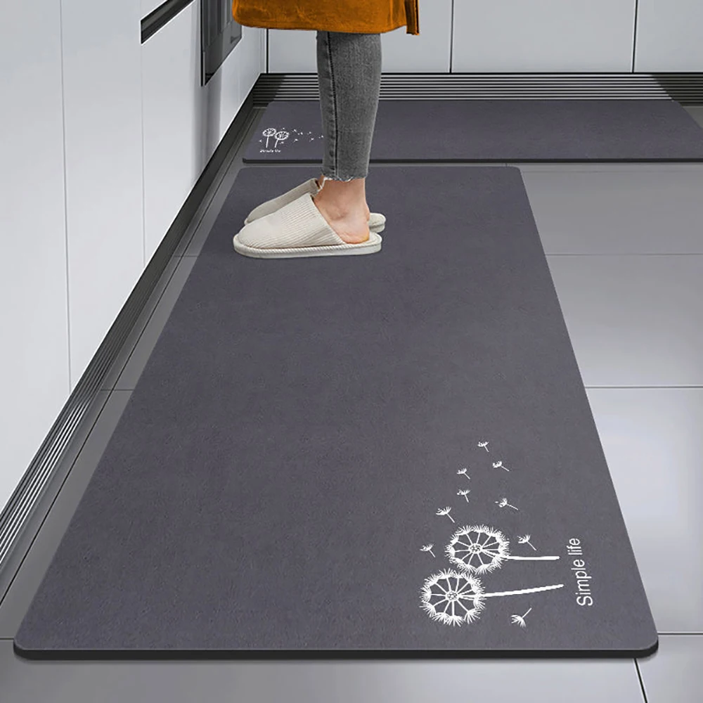 Simple Kitchen Mat Foot Mats Long Area Rugs Crystal Velvet Carpet for Living Room Absorbent Foot Mats Bedroom Doormat 주방매트