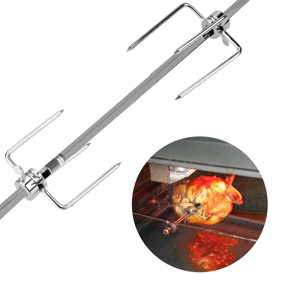 2 teile/satz Edelstahl Grill Gabeln Holzkohle Huhn Grill Rotis serie Fleisch gabel Rotis serie Grill Gabeln