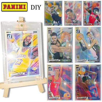 Panini-Sternkarte DIY Wembanyama Thompson Doncic James Refractive Cross Laser Color Sparkle Texture