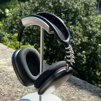 Airpods Max Hülle Silber Wirbelsäule personalisierte Kopfhörer Dekoration 3D-Druck Harz benutzerdefinierte Kopfhörer schützen Zubehör Geschenke Image