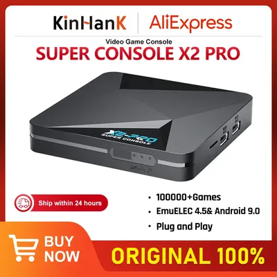 KINHANK Super Console X2 Pro Game Box Retro Video Game Console TV Box 100000 Video Games for