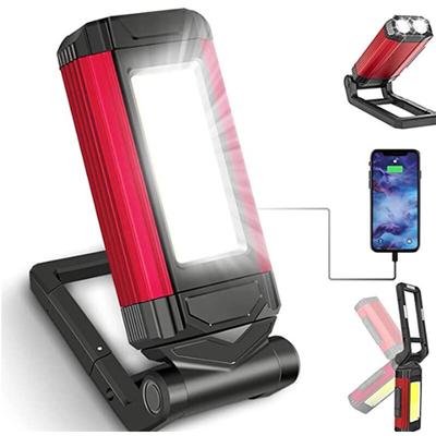 Leistungsstarke wiederaufladbare Arbeitsleuchte, LED-tragbare Lampe, Werkstattlampe mit Magnetfuß, Image