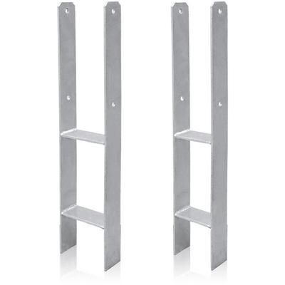 Swanew 2x H-Anker Pfostenträger Pfostenanker Pfostenlasche Träger 600MM Stützenfuß Image
