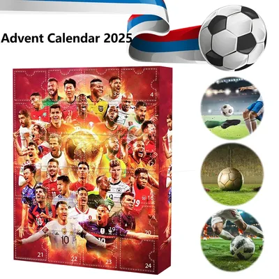 2025 Countdown Calendar Soccer 24 Days Christmas Building Advent Calendars Set Soccer Favors Sports