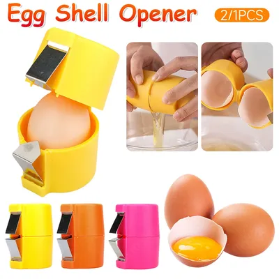 2/1PCS Creative Egg Opener Cracker Handheld Eggshell Breaker Egg White Separator Tool Cutter Egg