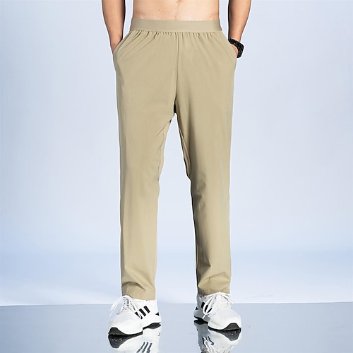 Herren Wandershorts Sommer Außen Schnelltrocknend Reißverschlusstasche Leicht Weich Caprihose Unterteile Kordelzug Elastischer Bund Armeegrüne Sieben Khaki Sieben Angeln Klettern Strand M L XL 2XL 3XL Image