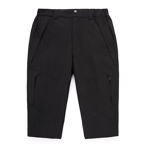 Damen Wandershorts Sommer Außen 10 Schnelltrocknend Leicht Weich Elastisch Shorts Knielang Schwarz Gelb Jagd Angeln Klettern M L XL XXL XXXL Image