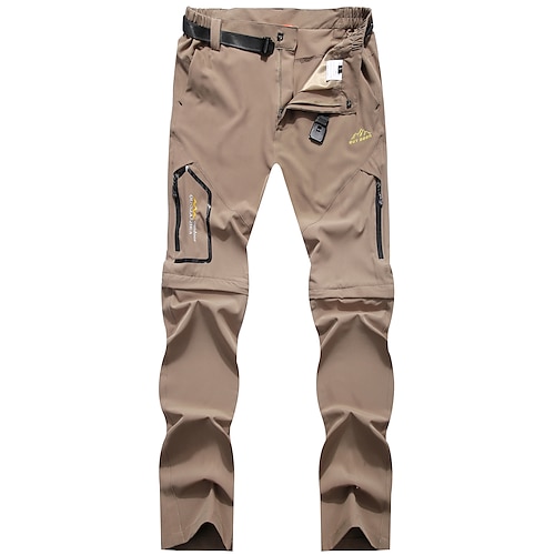 Herren Abzippbare Hosen Wanderhosen Sommer Frühling Herbst Außen Wasserdicht Hautfreundlich Schnelltrocknend Elastisch Hosen Unterteile Elastischer Bund Armee-Grün Dunkelgrau Elasthan Jagd Angeln Image