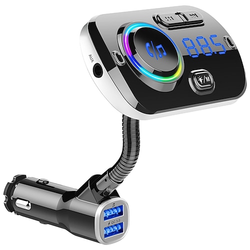 accessori per auto bc49a trasmettitore fm stereo per auto mp3 audio musica stereo adattatore porte usb per auto qc3.0 caricabatterie rapido