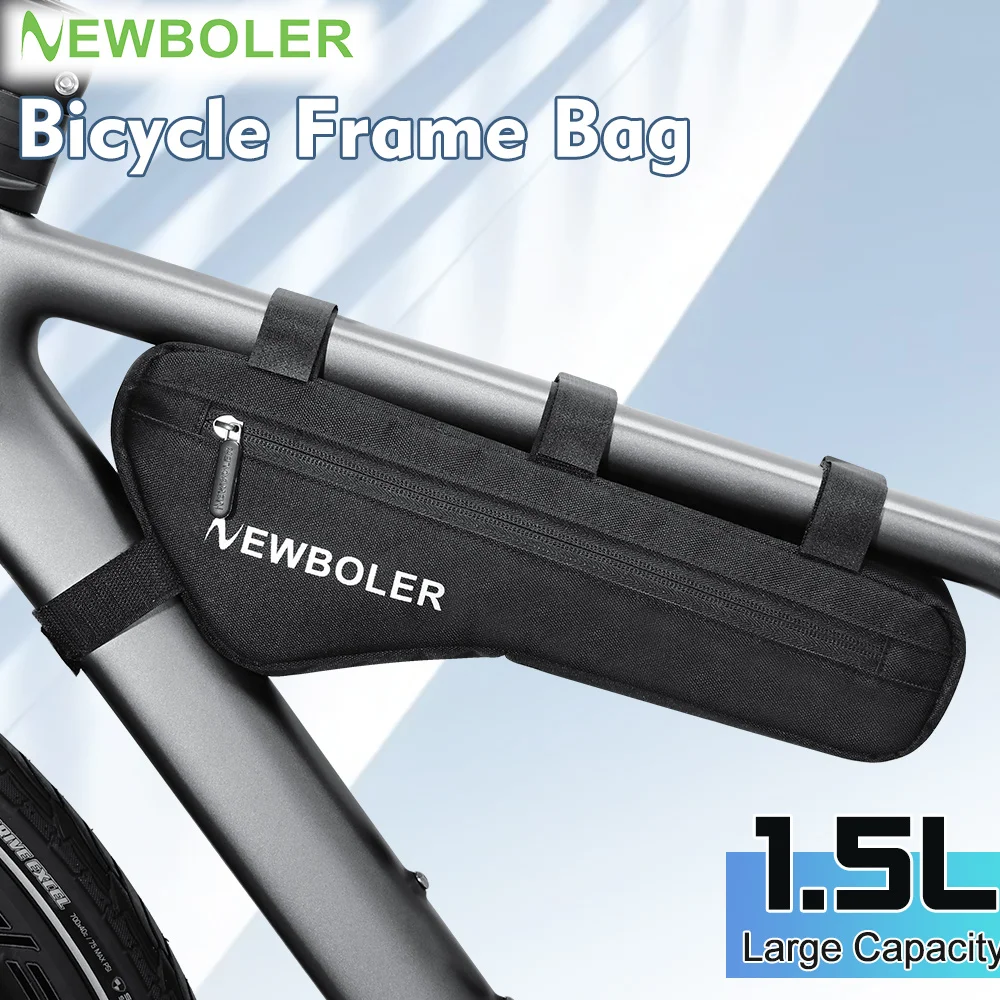 Newboler 1,5 lbicycle bag fahrrad vorderrohr rahmen tasche dreieck beutel mtb radtasche packtasche verpackungs beutel zubehör Image