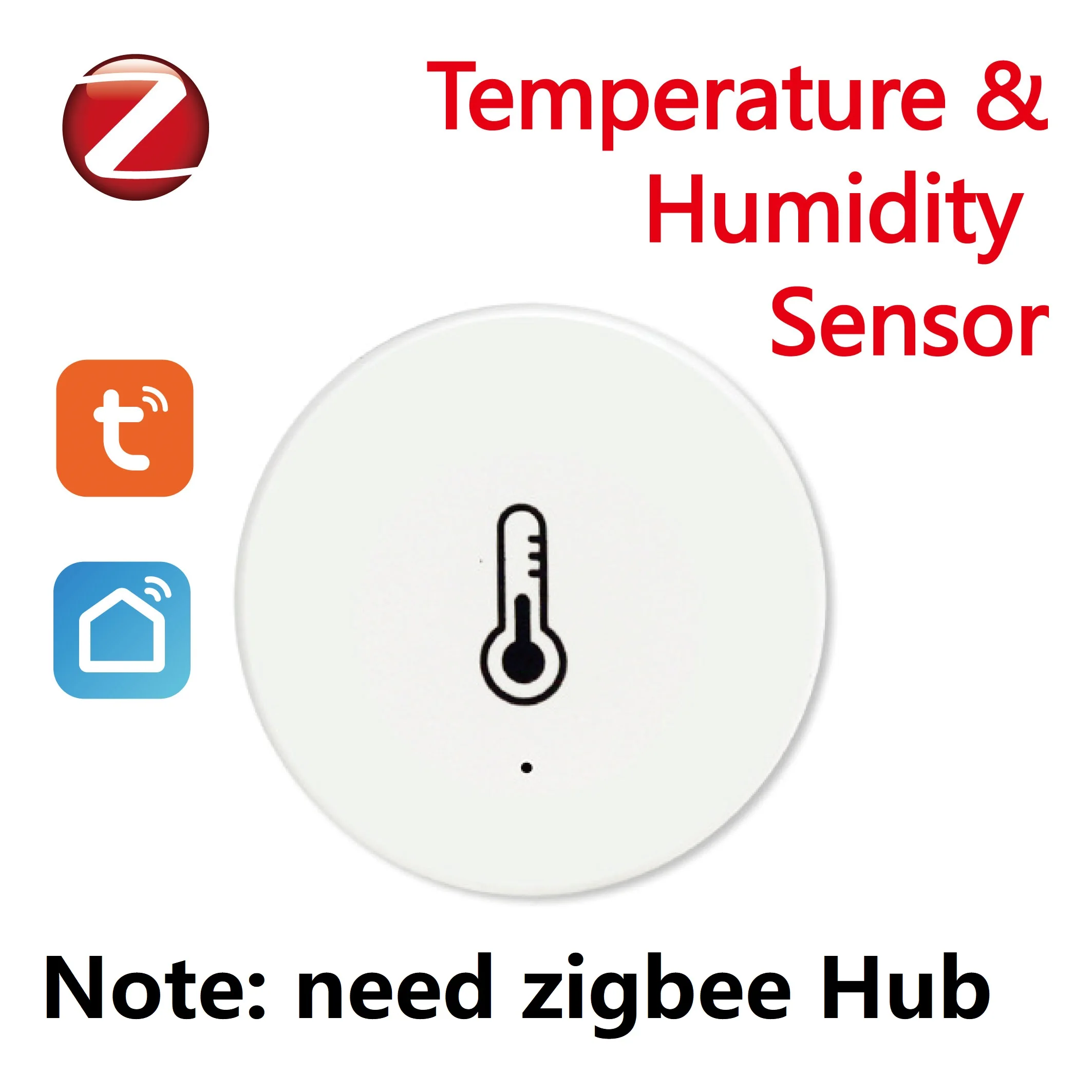 Tuya ZigBee Temperatur-und Feuchtigkeit sensor arbeiten mit Alexa Google Home Smart Home Smart Life/Tuya Smart App-Steuerung Image