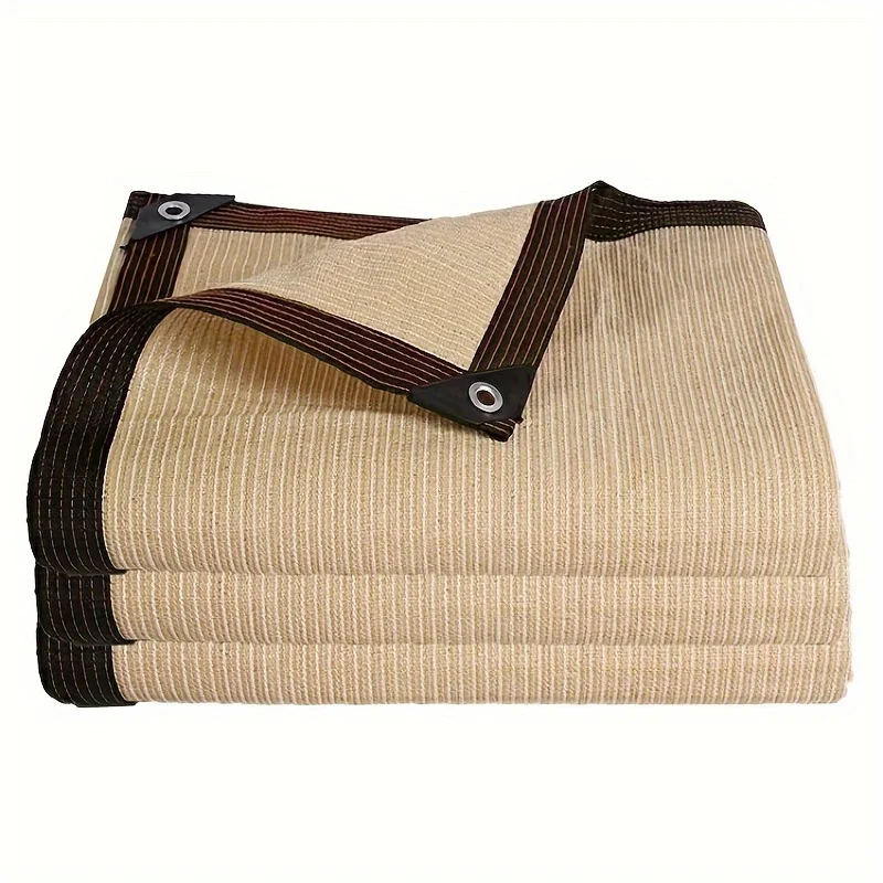 Beiges Schattierung snetz mit Kantens tanzen, verdicktem und verdicktem Schattierung snetz, saftigem Isolier netz für grüne Pflanzen Image