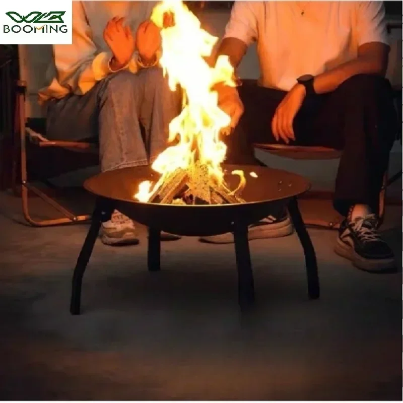 Camping Feuerstelle Lagerfeuer Holzkohle Grill ofen Feuer Holz heizung Außen brenner Winter isolierung Grill Grill Außen grill Image