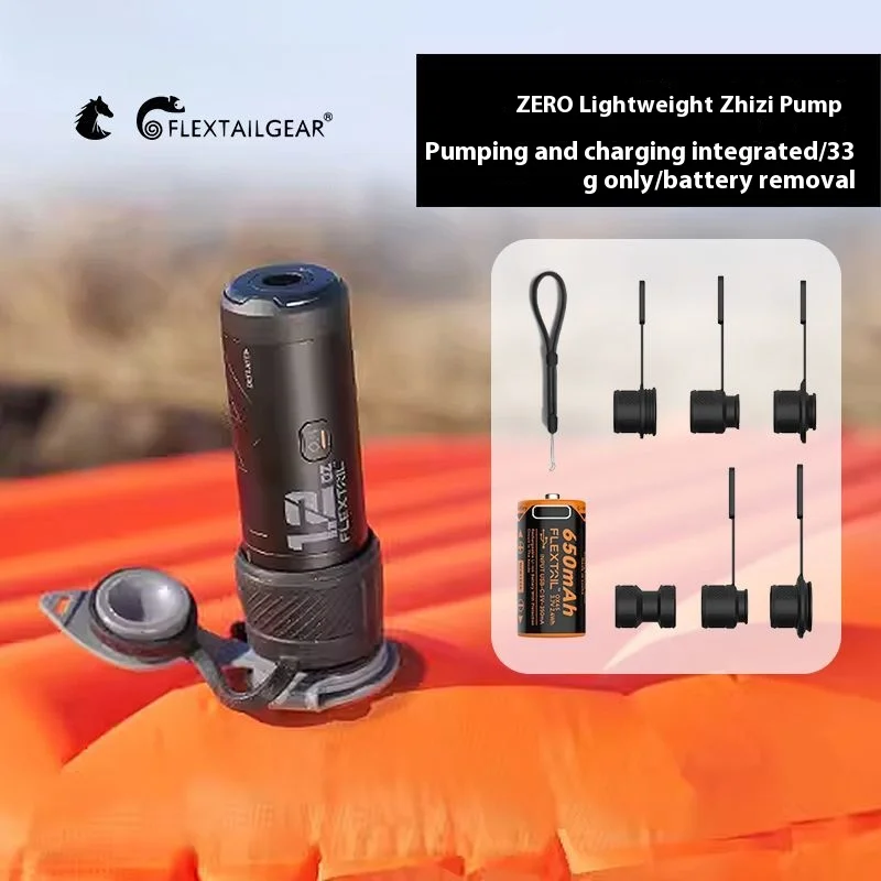 Flextail Zero Outdoor Ultraleichte Pumpe zum Wandern, tragbare Mini-Luftpumpe zum Aufblasen und Pumpen mit wiederaufladbarem Akku Image